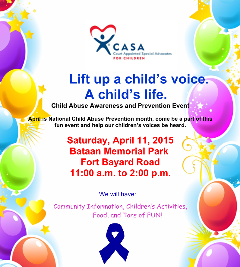 April 8th, 2015: CASA Event for Child Abuse Awareness Month