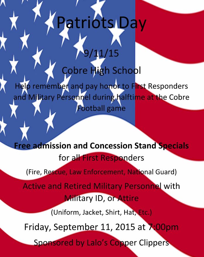 September 11th, 2015: Patriot Day Football Game