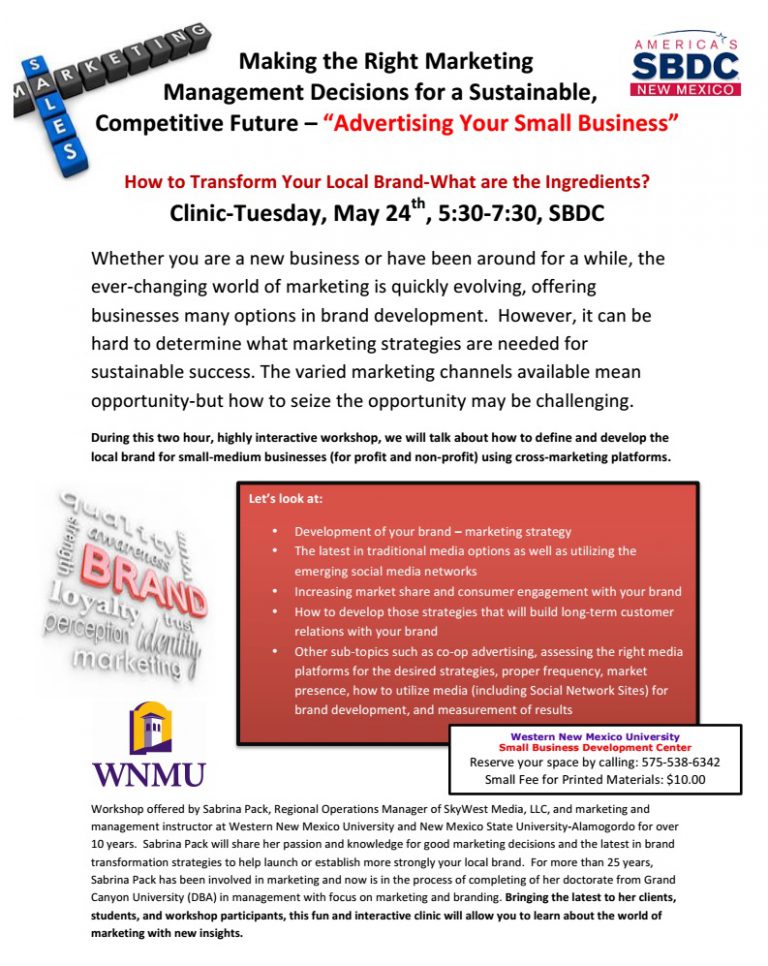 May 12th, 2016: Upcoming Marketing Workshop