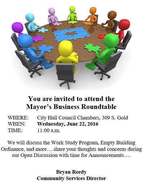 June 22nd, 2016: Mayor’s Roundtable to be Held Today