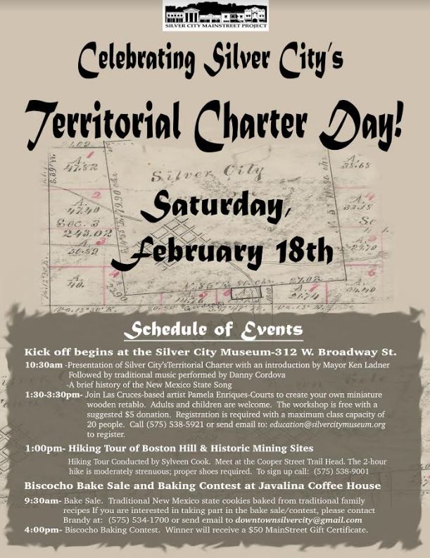 Territorial Charter Day February 18th in Silver City