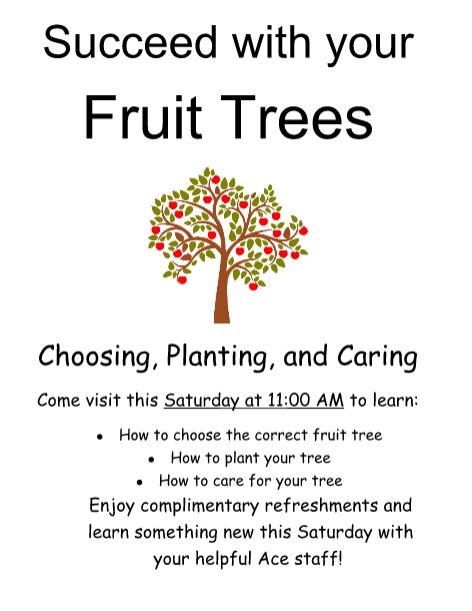 Succeed with Your Fruit Trees with Ace