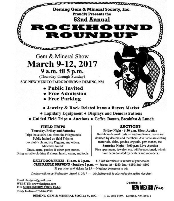 Rockhound Roundup in Deming this Weekend