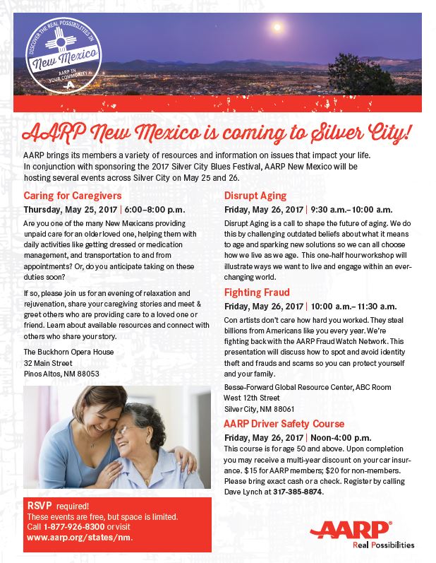 AARP New Mexico Events in Silver City This Week