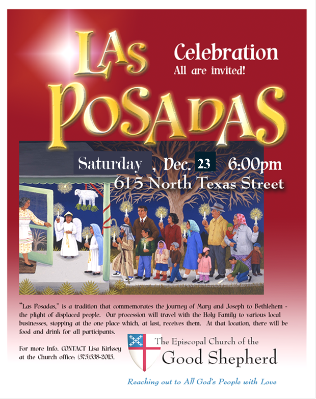 Las Posadas Celebration: December 23rd at 6:00 p.m.