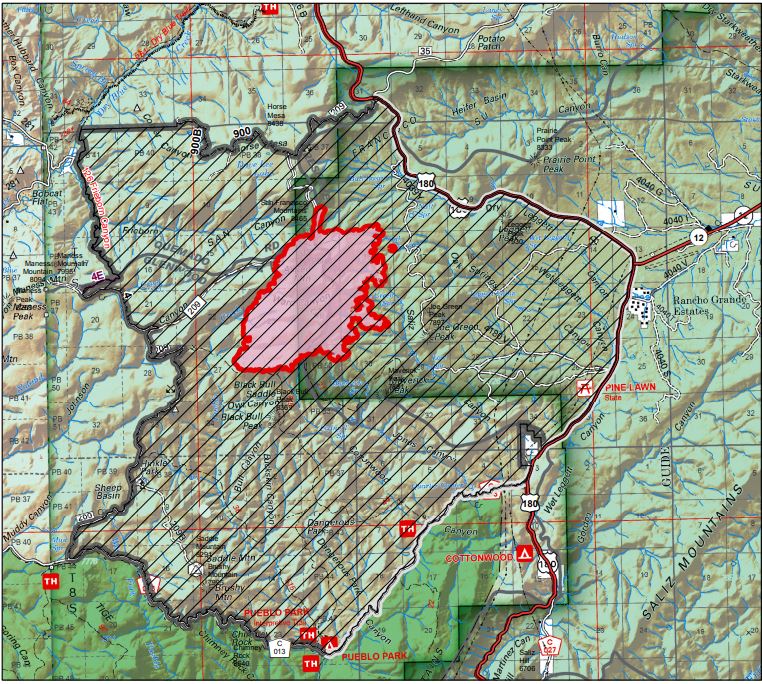 July 5th, 2018: Owl Fire Temporary  Closure Map