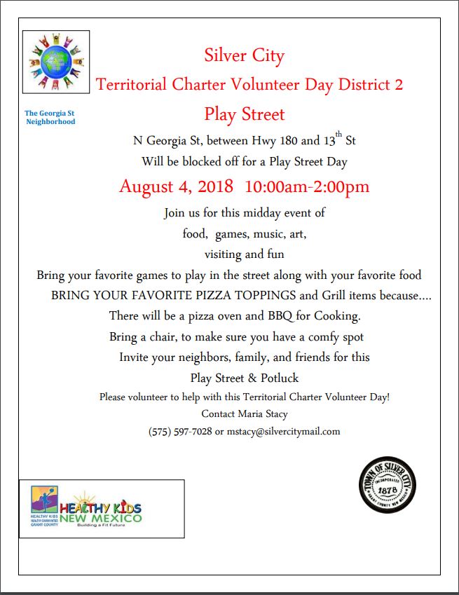 Silver City Territorial Charter Volunteer Day District 2 Play Street