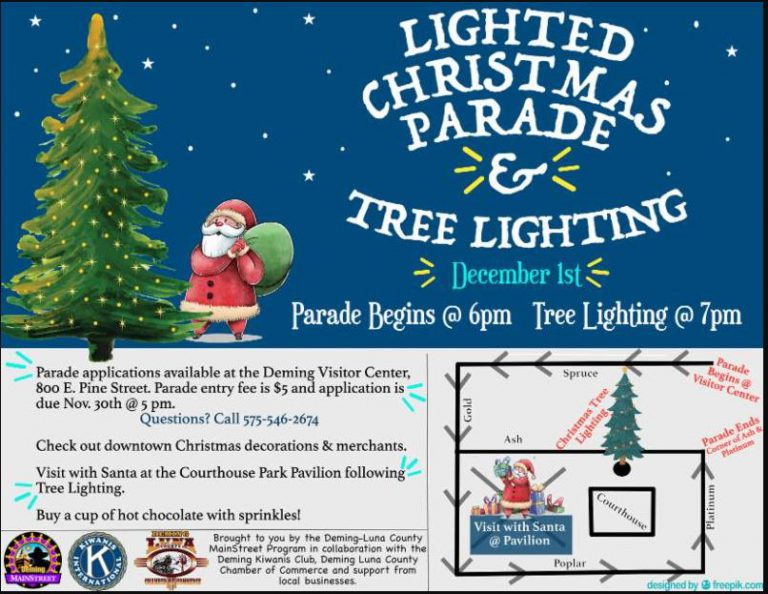 Deming Lighted Christmas Parade and and Tree Lighting Event – Friday, December 1st, 2018
