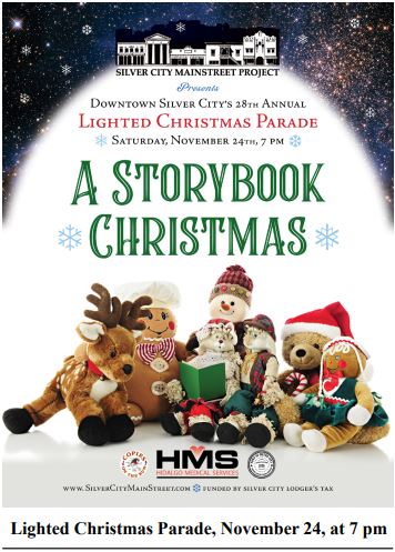 Downtown Silver City’s 28 Annual Christmas Lighted Parade – Saturday, November 24th, 2018