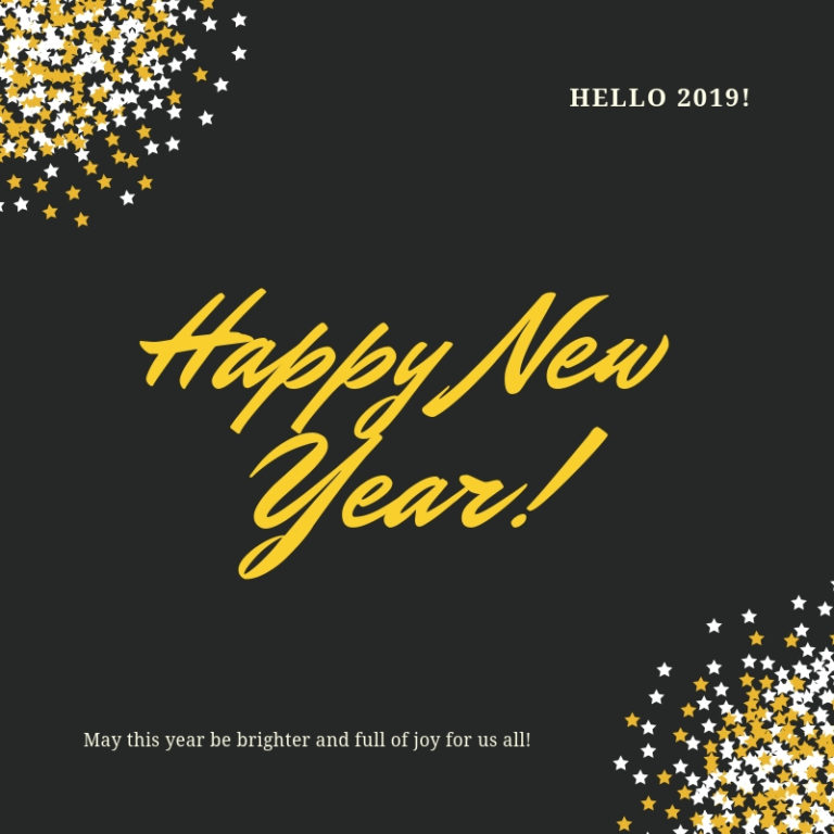 January 1st, 2019: Happy New Year!