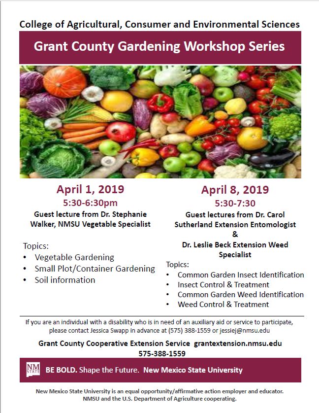 Grant County Gardening Workshop Series