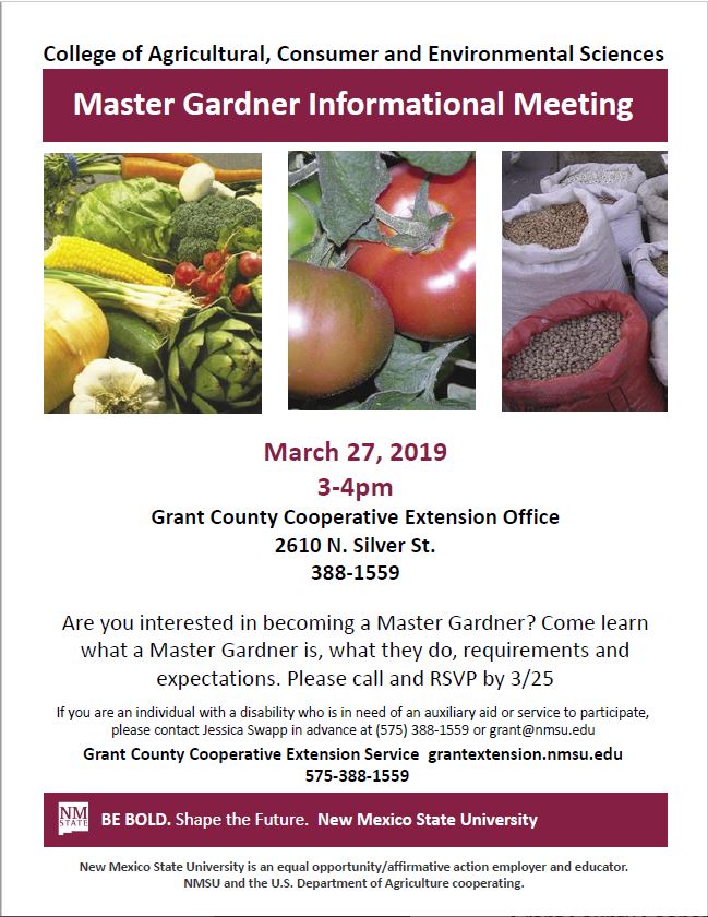 Master Garden Informational Meeting