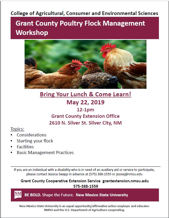 Grant County Poultry Flock Management Workshop