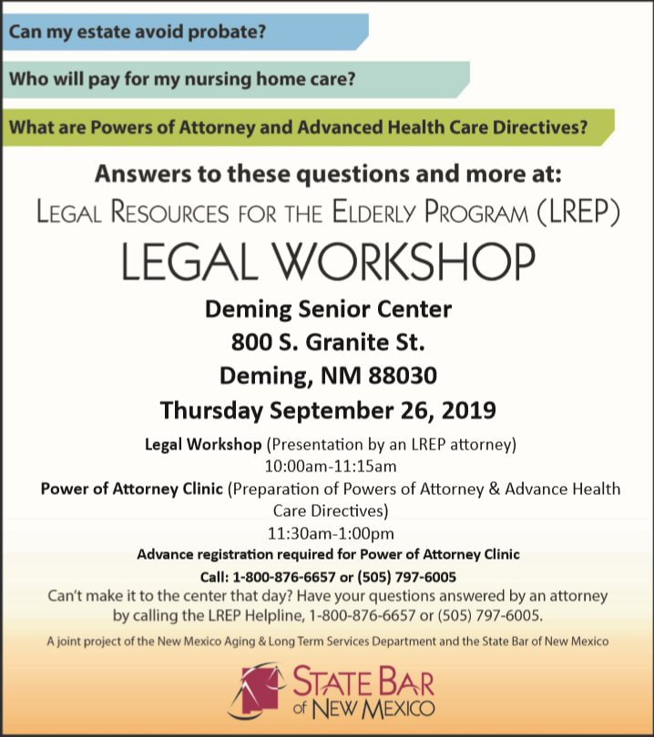 Legal Resources for the Elderly Legal Workshop