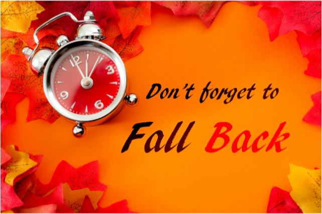 Daylight Saving Time Ends This Sunday November 3rd at 2:00 A.M.