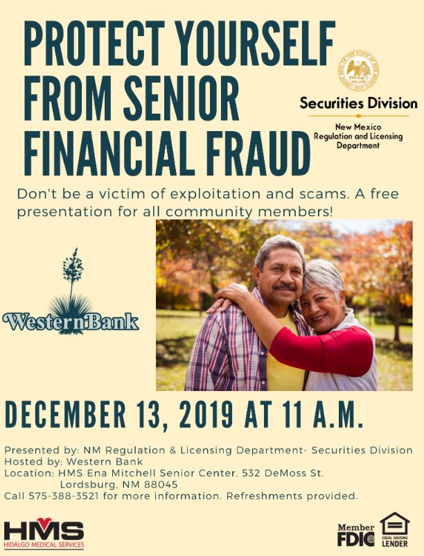Senior Financial Fraud Presentation in Lordsburg