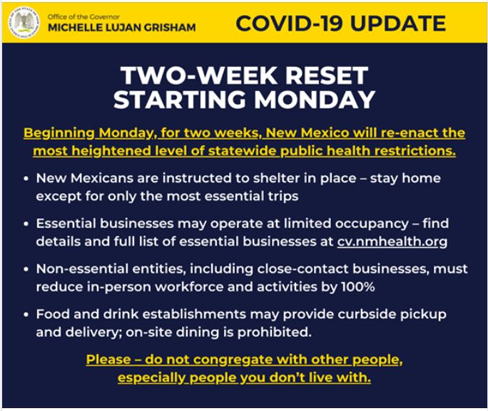 COVID-19 Public Health Restrictions: November 16th, 2020