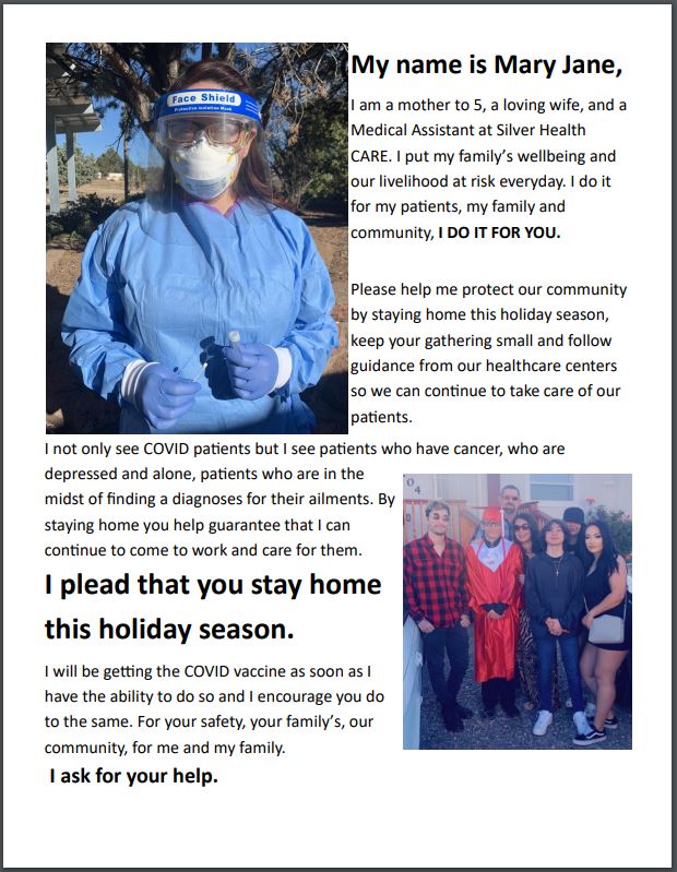 A Local COVID-19 Safety Message