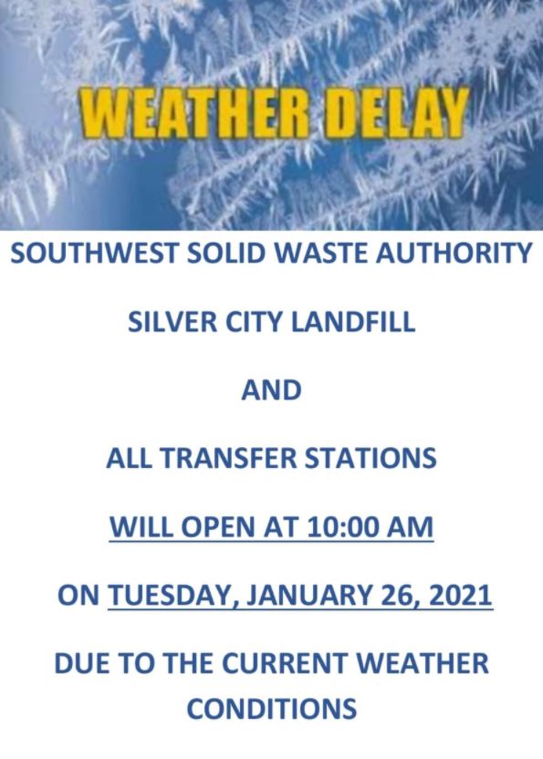 SWSWA Closures and Delayed Schedule
