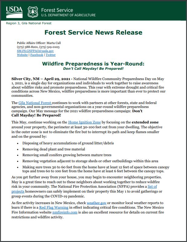 Wildfire Preparedness Tips