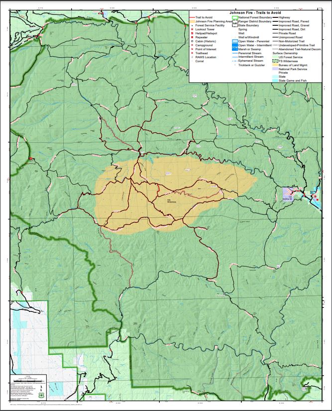 Alert – Johnson Fire Trails to Avoid