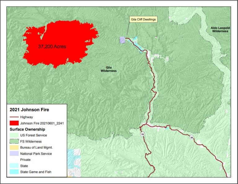 Johnson Fire Map as of 060321