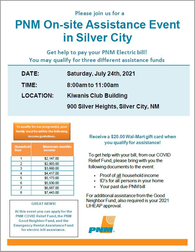PNM On-site Assistance Event in Silver City