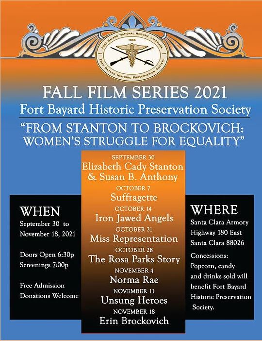 Ft. Bayard Historical Society Film Series