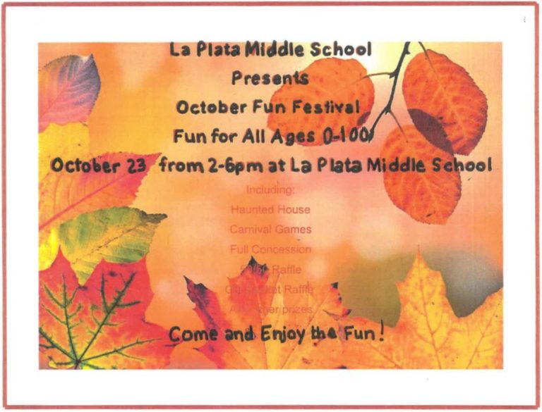 La Plata Middle School October Fun Festival