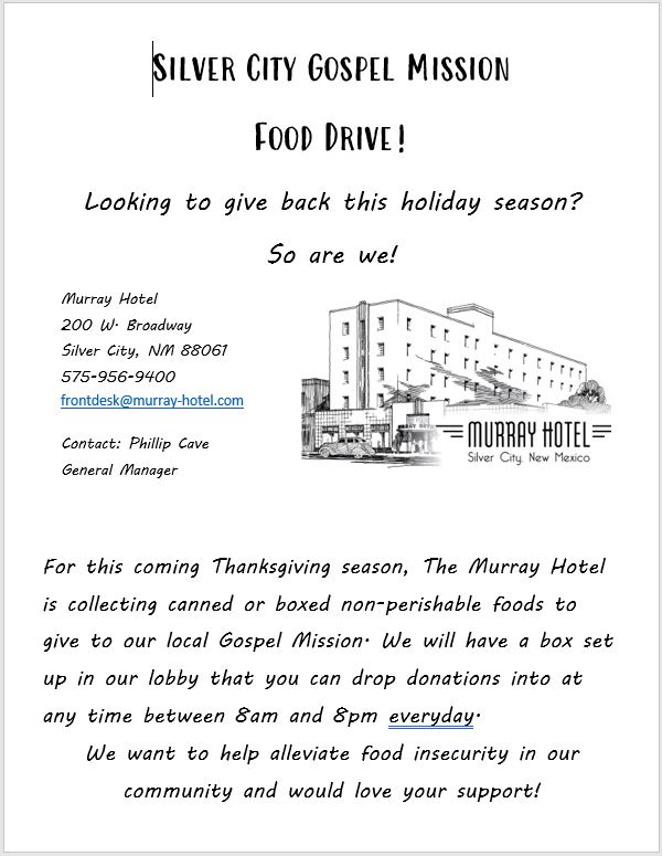 Gospel Mission Food Drive