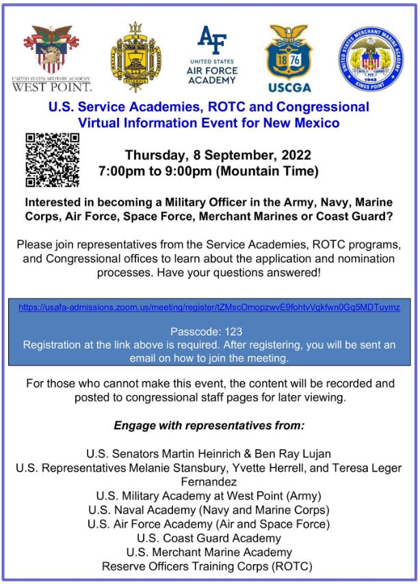 U.S Service Academies-ROTC-Congressional Virtual Information Event