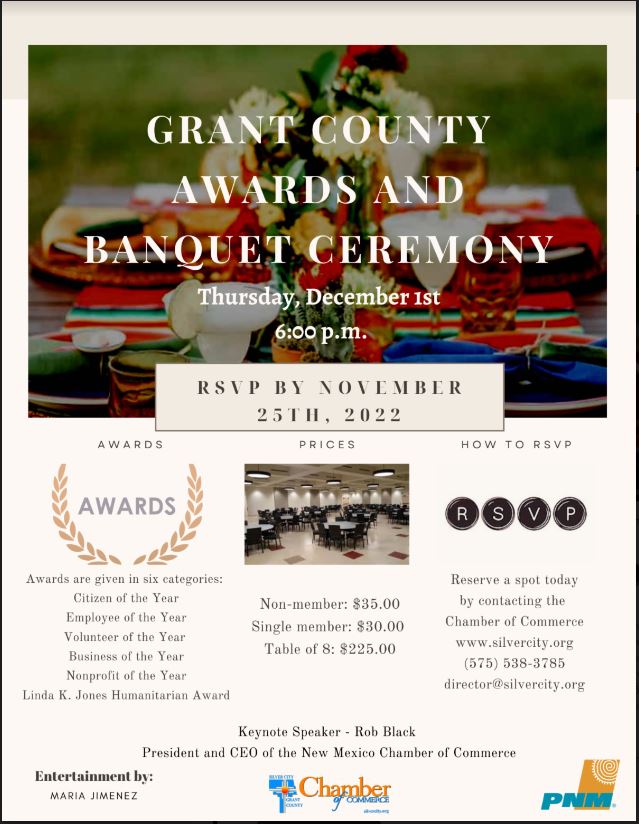 Silver City Grant County Chamber of Commerce Community Awards Banquet