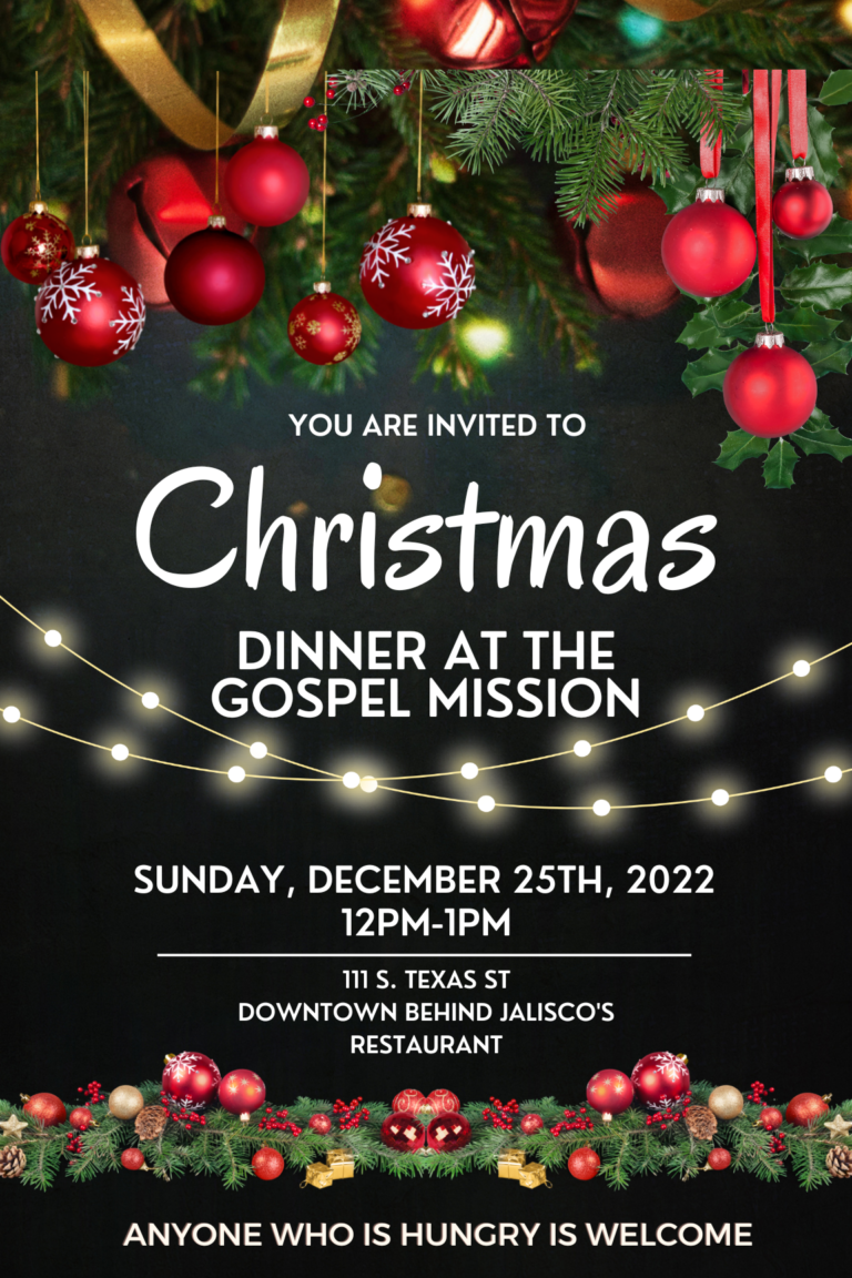 Gospel Mission Christmas Dinner