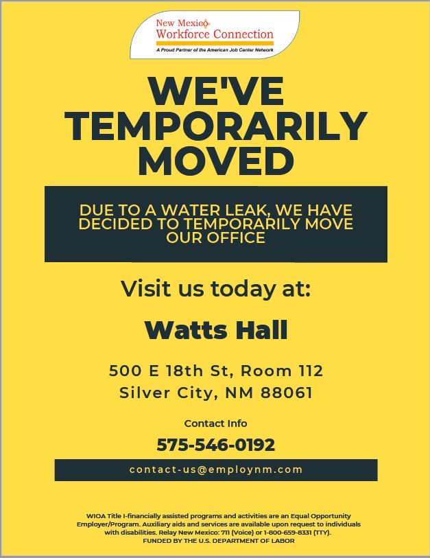 Nm Workforce Connection Temporary Location