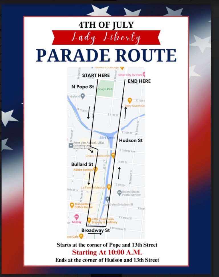 Fourth of July Parade Route
