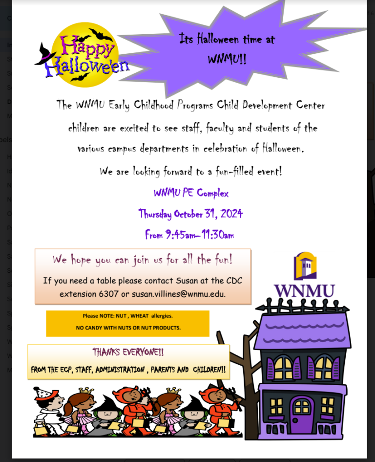 WNMU Early Childhood Trunk or Treat