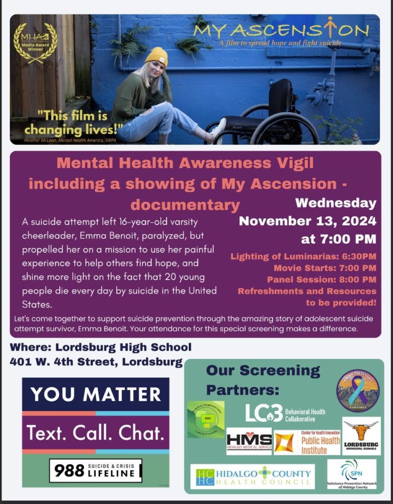 Hidalgo County Mental Health Awareness Vigil