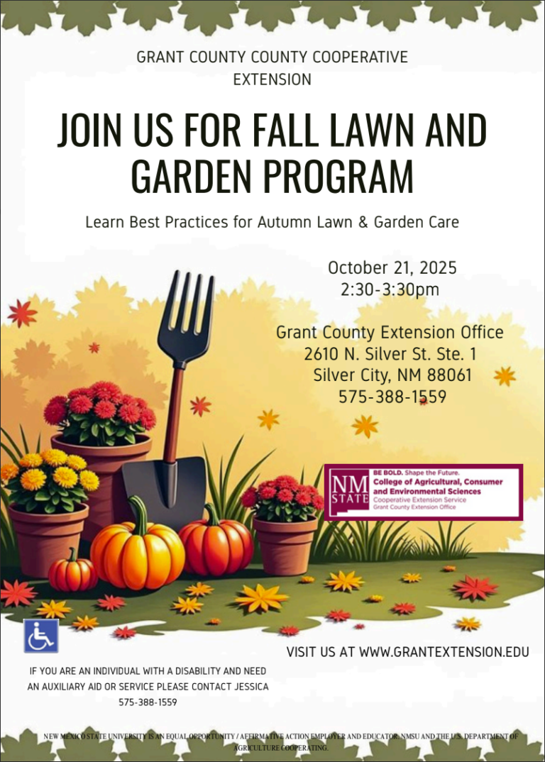 Grant County Cooperative Extension Service Fall Lawn and Garden Program