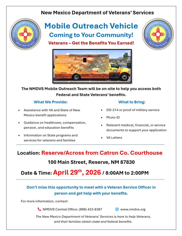 NM Department of Veteran’s Services Mobile Outreach Vehicle