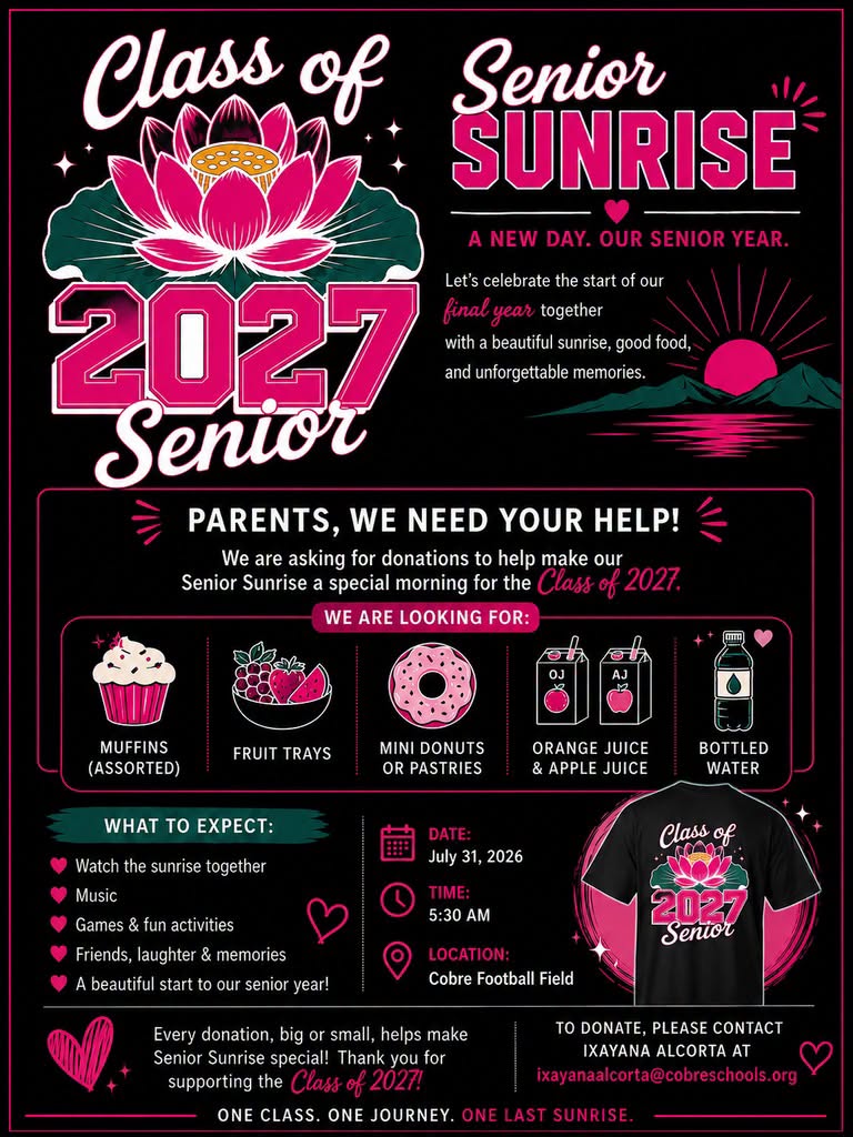 Cobre Class of 2027 “Senior Sunrise”